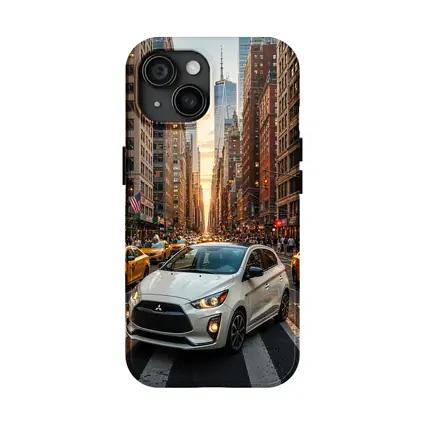 Mitsubishi Mirage White Car New York City