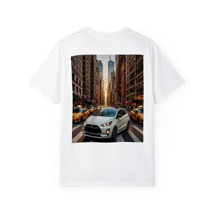 Mitsubishi Mirage White Car New York City