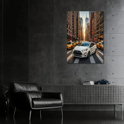 Mitsubishi Mirage White Car New York City
