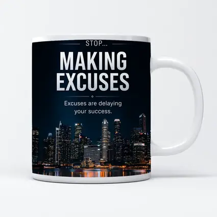 Stop Making Excuses City Night Skyline