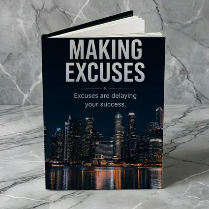 Stop Making Excuses City Night Skyline