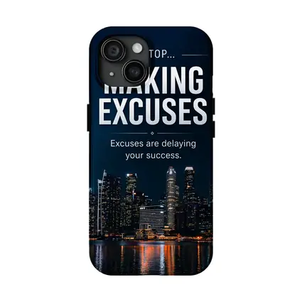 Stop Making Excuses City Night Skyline