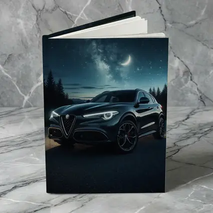 Alfa Romeo Stelvio Under Starry Night Sky