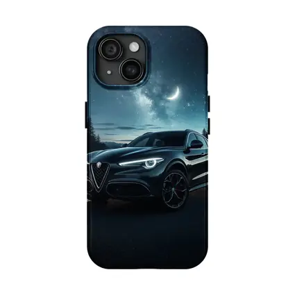 Alfa Romeo Stelvio Under Starry Night Sky