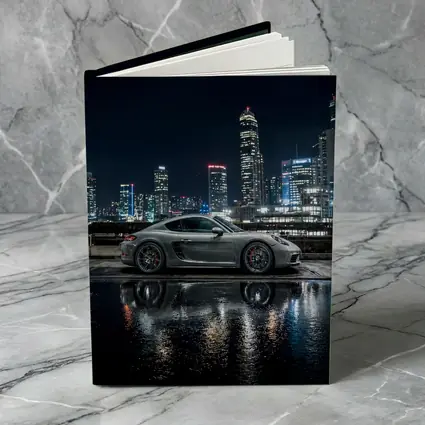 Porsche 718 Cayman City Night Skyline