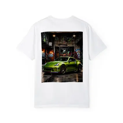 Nissan 370Z Green Graffiti Warehouse Scene