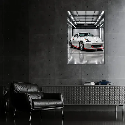 Nissan 370Z Nismo White Garage Sport Car