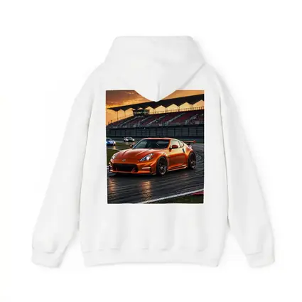 Nissan 370Z Orange Racing On Track Sunset