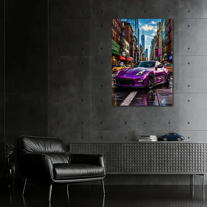 Nissan 370Z Purple Street New York City