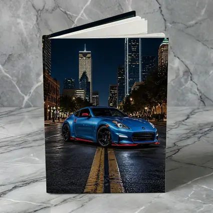 Nissan 370Z Blue City Night Street