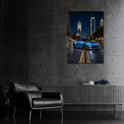 Nissan 370Z Blue City Night Street