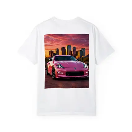 Pink Nissan 370Z City Sunset Sky