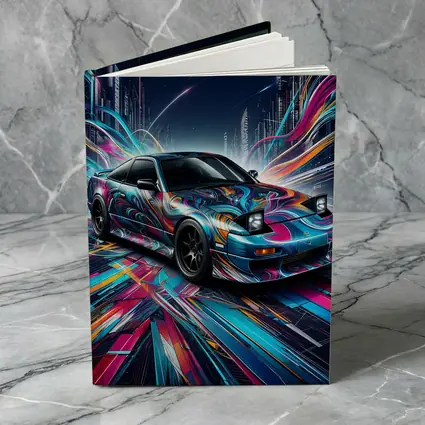 Nissan 240SX Neon Abstract City Night Art