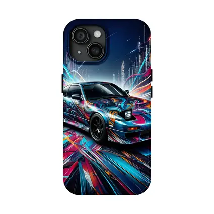 Nissan 240SX Neon Abstract City Night Art