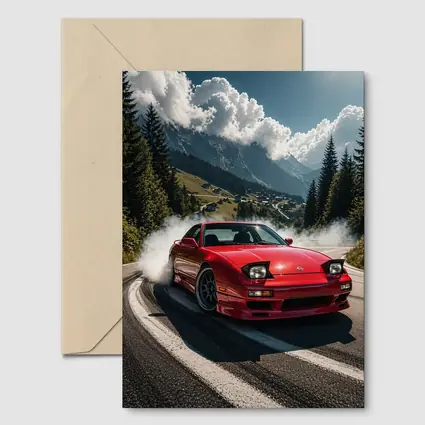 Nissan 240SX Drifting Mountain Road Smoke