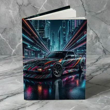 Nissan 240SX Custom Wrap Neon City Night