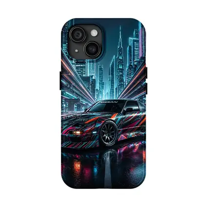 Nissan 240SX Custom Wrap Neon City Night