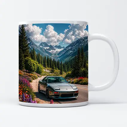 Nissan 240SX Mountain Road Wildflowers Drive