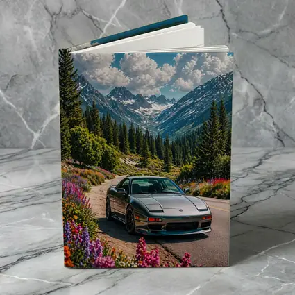Nissan 240SX Mountain Road Wildflowers Drive