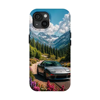 Nissan 240SX Mountain Road Wildflowers Drive