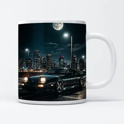 Nissan 240SX Night City Moonlit Scene