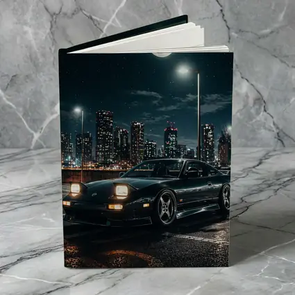 Nissan 240SX Night City Moonlit Scene
