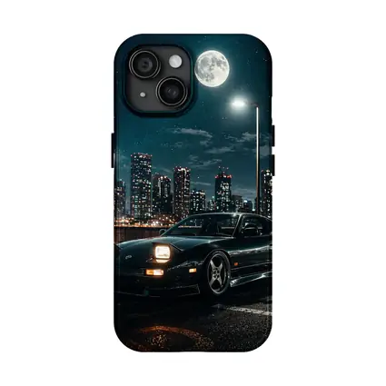 Nissan 240SX Night City Moonlit Scene