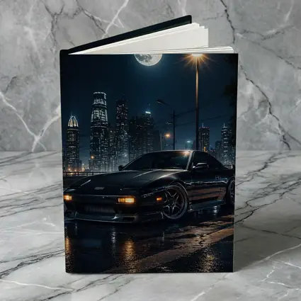Nissan 240SX Night City Moon Scene