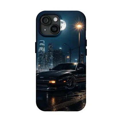 Nissan 240SX Night City Moon Scene