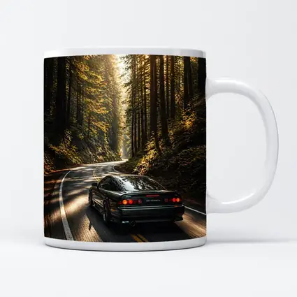 Nissan 240SX Rear View Forest Road