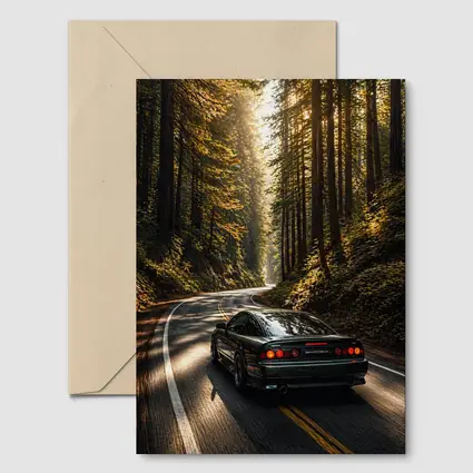 Nissan 240SX Rear View Forest Road