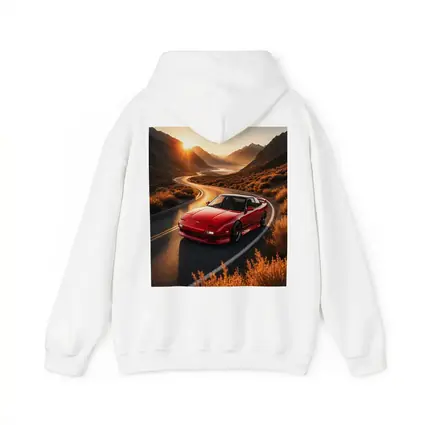 Nissan 240SX Red Car Mountain Sunset Road