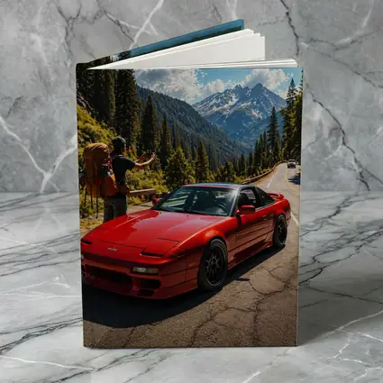Nissan 240SX Red Sports Car Mountain Road