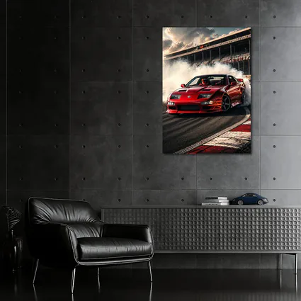 Nissan 300ZX Drifting Red Car Race Track