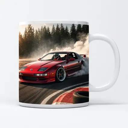 Nissan 300ZX Drifting Red Track Smoke