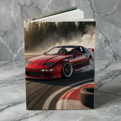 Nissan 300ZX Drifting Red Track Smoke