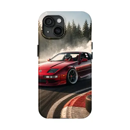 Nissan 300ZX Drifting Red Track Smoke