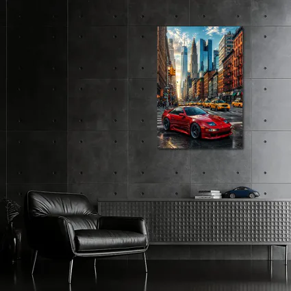 Nissan 300ZX Red Sports Car New York City