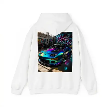 Nissan 300ZX Iridescent Wrap Garage Graffiti