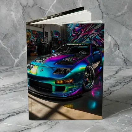 Nissan 300ZX Iridescent Wrap Garage Graffiti