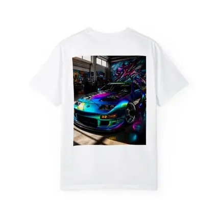Nissan 300ZX Iridescent Wrap Garage Graffiti