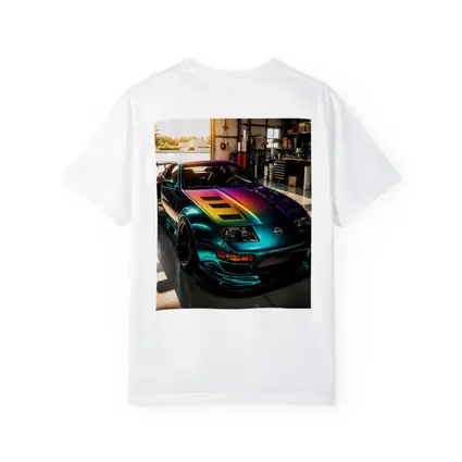 Nissan 300ZX Rainbow Paint Garage Shot