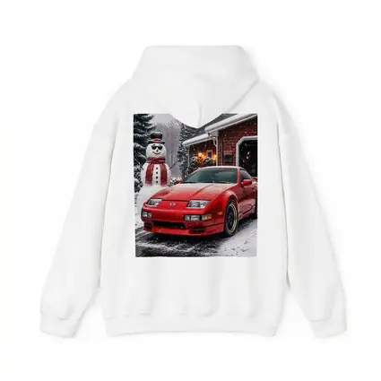 Nissan 300ZX Red Sports Car Winter Snow