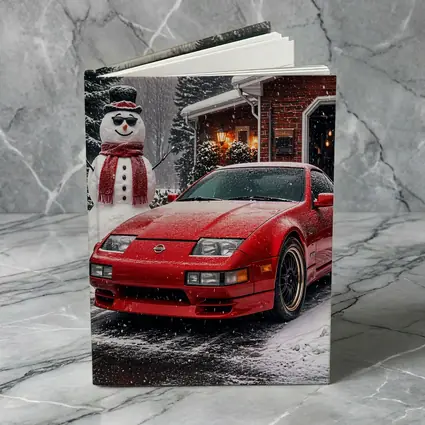 Nissan 300ZX Red Sports Car Winter Snow