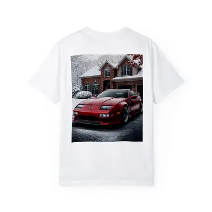 Nissan 300ZX Red Sports Car Winter Snow