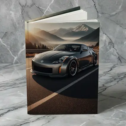 Nissan 350Z Gray Sports Car Mountain Road