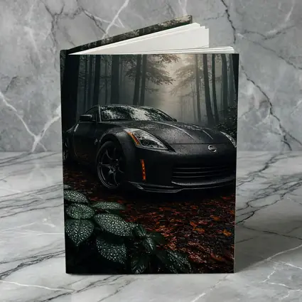 Nissan 350Z Black Wet Forest Night