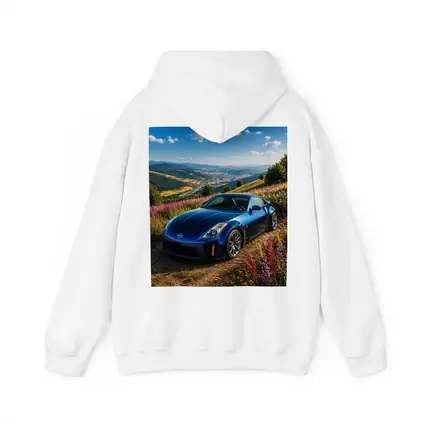 Nissan 350Z Blue Sports Car Hillside View