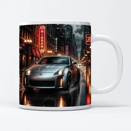 Nissan 350Z Rainy Neon City Night