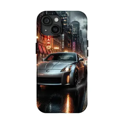Nissan 350Z Rainy Neon City Night